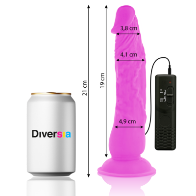 Diversia Flexible Vibrating Dildo Purple 21 CM - image 3