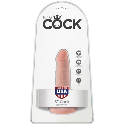 King Cock Dildo with Balls, Flesh, 14 CM - image 4