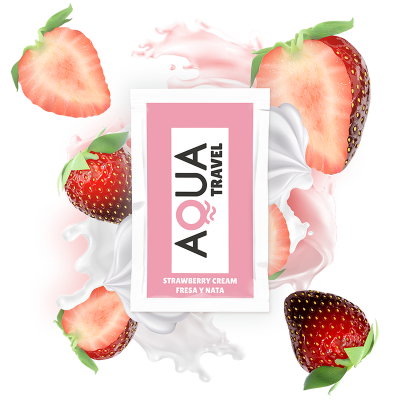 Aqua Travel Strawberry Cream Lubricant 6ml