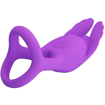 Pretty Love Silas Vibrant Penis Ring Purple 7 Vibrations - image 3