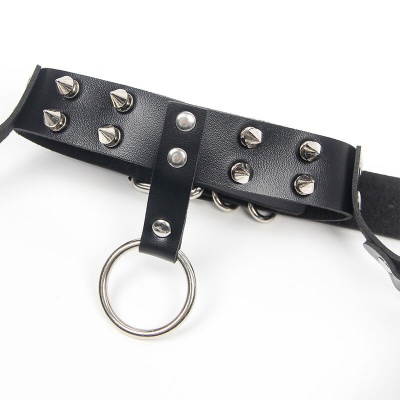 Subblime Leather Harness Bra Necklace Chains - image 7