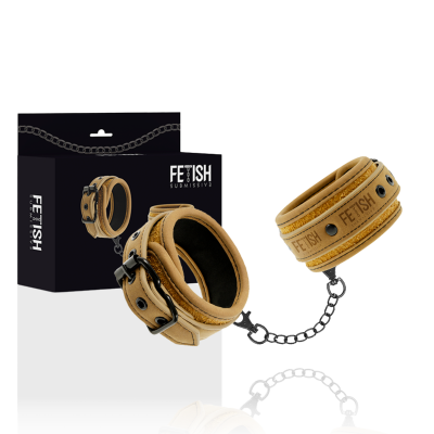 Fetish Submissive Vegan Leather Handcuffs - image 2