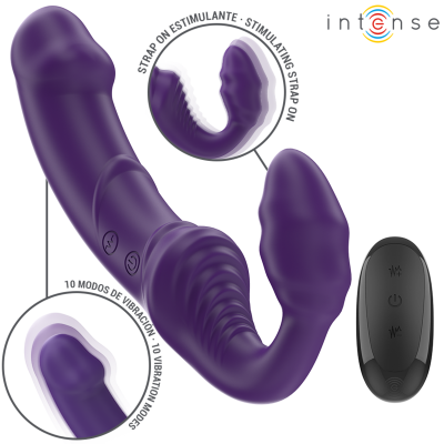Intense Jill Double Vibrator 20cm - Purple Remote - image 2