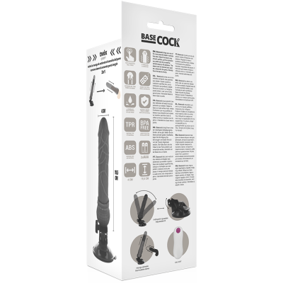 Basecock Realistic Vibrator Black 19.5 cm - image 5