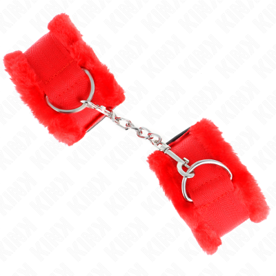 Kink Furry Lined Wrist Restraints Red 17-31CM - image 3