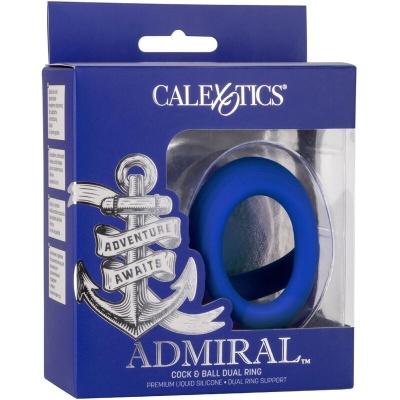 CalExotics Admiral Cock Ball Dual Ring Blue - image 6
