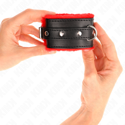 Kink Premium Fur Lined Restraints, Red/Black - image 4