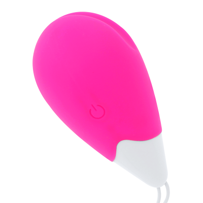 Ohmama Textured Vibrating Egg Pink & White - image 3