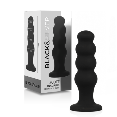 Scott Premium Silicone Anal Plug Black - image 2