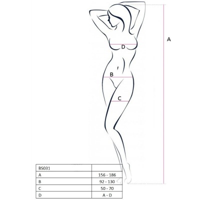 Passion BS031 Red Fishnet Bodystocking One Size - image 2