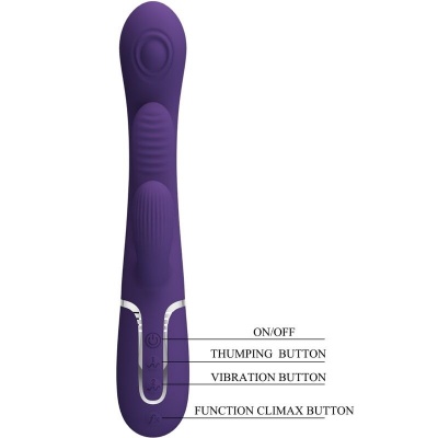 Pretty Love Shania Triple Rabbit Vibrator Purple - image 8