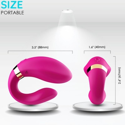 Armony Crescent Vibrator For Couples Remote Control Fuchsia - image 3