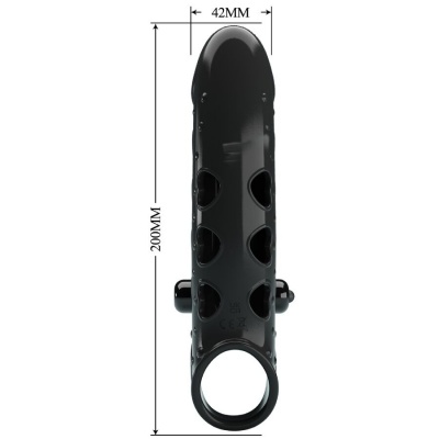 Romance Vibrating Penis Sleeve Black - image 10