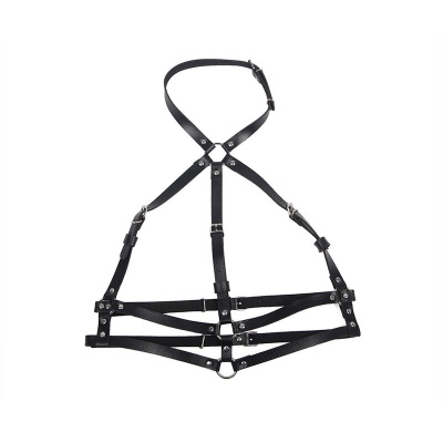 Subblime Leather Ring Chest Harness Black - image 4
