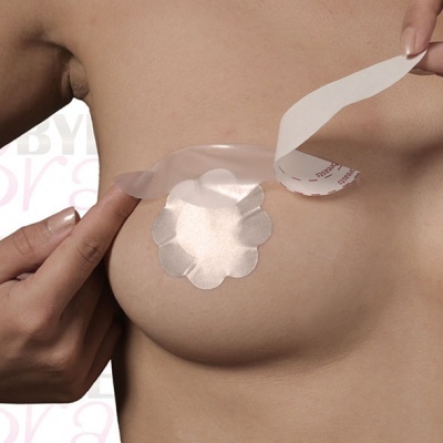 Bye Bra Breast Enhancer Nipple Covers Silk Cup F-H - image 6