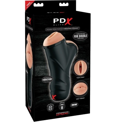 PDX Elite Double Penetration Vibrating Stroker - image 2
