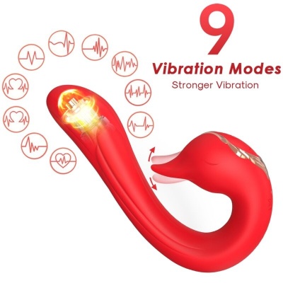 Armony Delfin Vibrator Multiposition Heat Red