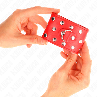 Kink Wrist Restraints with Rivets, Red - image 4