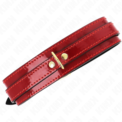 Wine Red Adjustable Necklace With Golden Details 29-42.5 CM X 4 CM - image 2