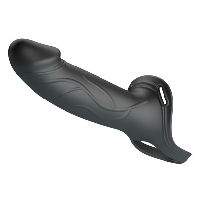 Landon Black Vibrating Strap-On - image 3