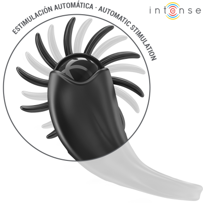 Intense Mabel Vibrating Ring w/ Clitoral Stimulator, Black - image 2