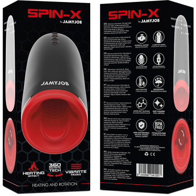 Jamyjob Spin-X Heating Rotation Masturbator - image 8