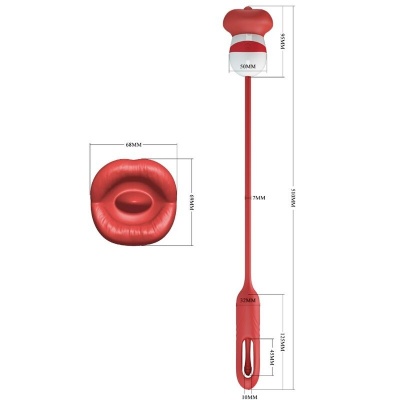 Romance Alyss Red Mouth Vibrator - image 4