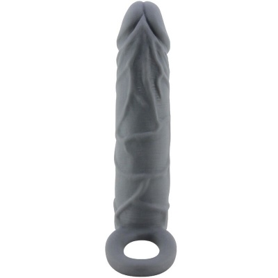 Pretty Love Realistic Penis Sleeve Dark Grey - image 1