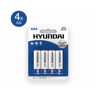 Foto van Hyundai - Super Alkaline AA-Batterijen - 4 Stuks