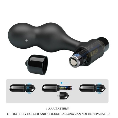 Mr Play - Black Silicone Vibrator Anal Plug - image 9