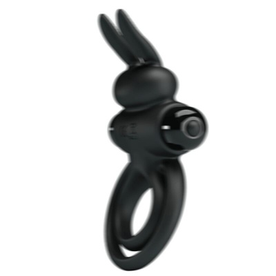 Pretty Love Black Rabbit Vibrator Ring III - image 5