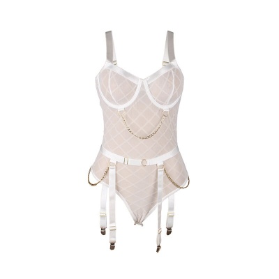 Subblime Body with Chains & Garter Belt White S/M - image 5