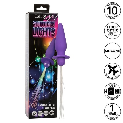 CalExotics Southern Lights Light-Up Anal Plug Purple - image 2
