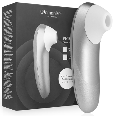 Womanizer Pro Clitoral Stimulator - Silver Grey