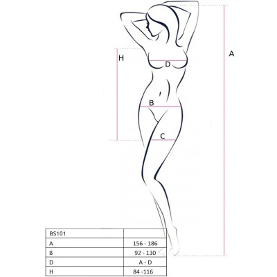 Passion BS101 Bodystocking Red One Size - image 5