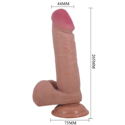 Pretty Love Sliding Skin Dildo Brown 20.5 CM - image 3