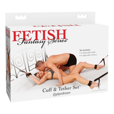 PIPEDREAMS Fetish Fantasy Cuff and Tether Set - image 3