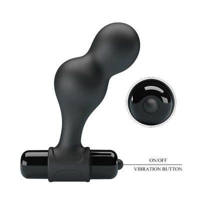 Mr Play - Black Silicone Vibrator Anal Plug - image 8
