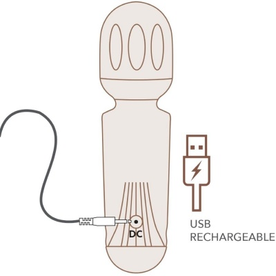 Rocks Off Mini Rechargeable Wand 16 Functions Violet Dream - image 5