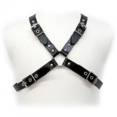 Leather Body Black Buckle Harness, Men