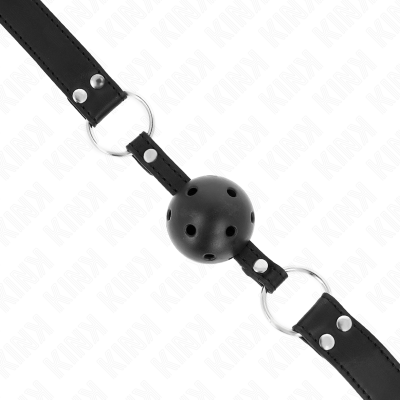 Kink Breathable Ball 4cm Gag with Double Rivet - image 4
