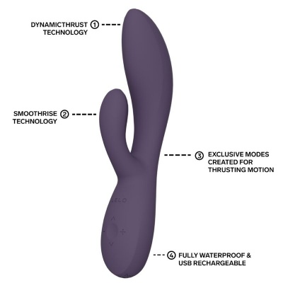 Lelo Ina Thrust Rabbit Vibrator - Purple - image 6