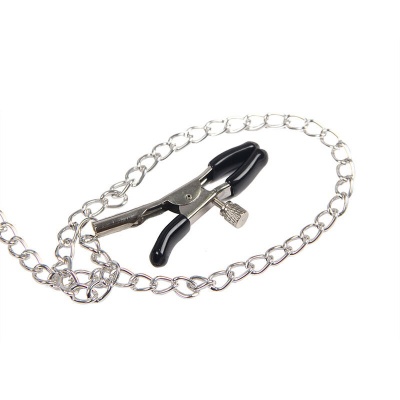 SUBBLIME - 953720 Bondage Leather Strap Breast Clamps Black One Size - image 2