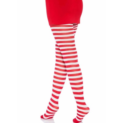 White/Red Striped Tights - image 3