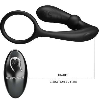 Pretty Love Warren Black Anal Ring Vibrator - image 6
