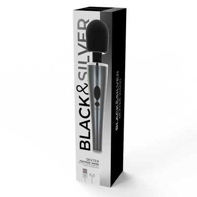 Black & Silver Dexter Massage Wand - image 3