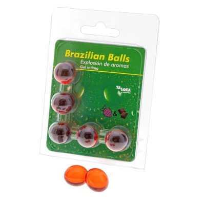 Taloka 5 Brazilian Balls Strawberry Chocolate Gel Taloka 5 Brazilian Balls Strawberry Chocolate Gel