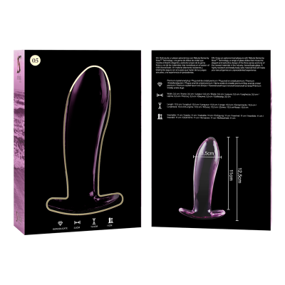 Model 5 Anal Plug Borosilicate Glass Pink 12.5 cm -o- 3.5 cm - image 6