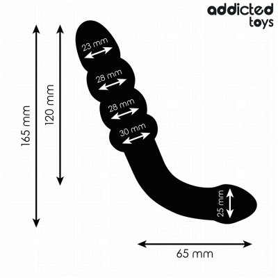 Addicted Toys Double Anal Massager Silicone 16.5CM - image 5