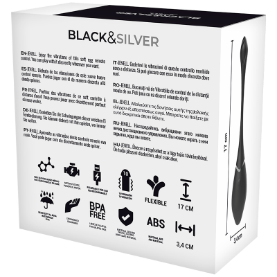 Black & Silver Jenell Rechargeable Vibrating Egg - image 8